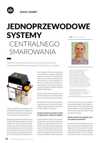 Jednoprzewodowe systemy centralnego smarowania - artykuł TriboTec