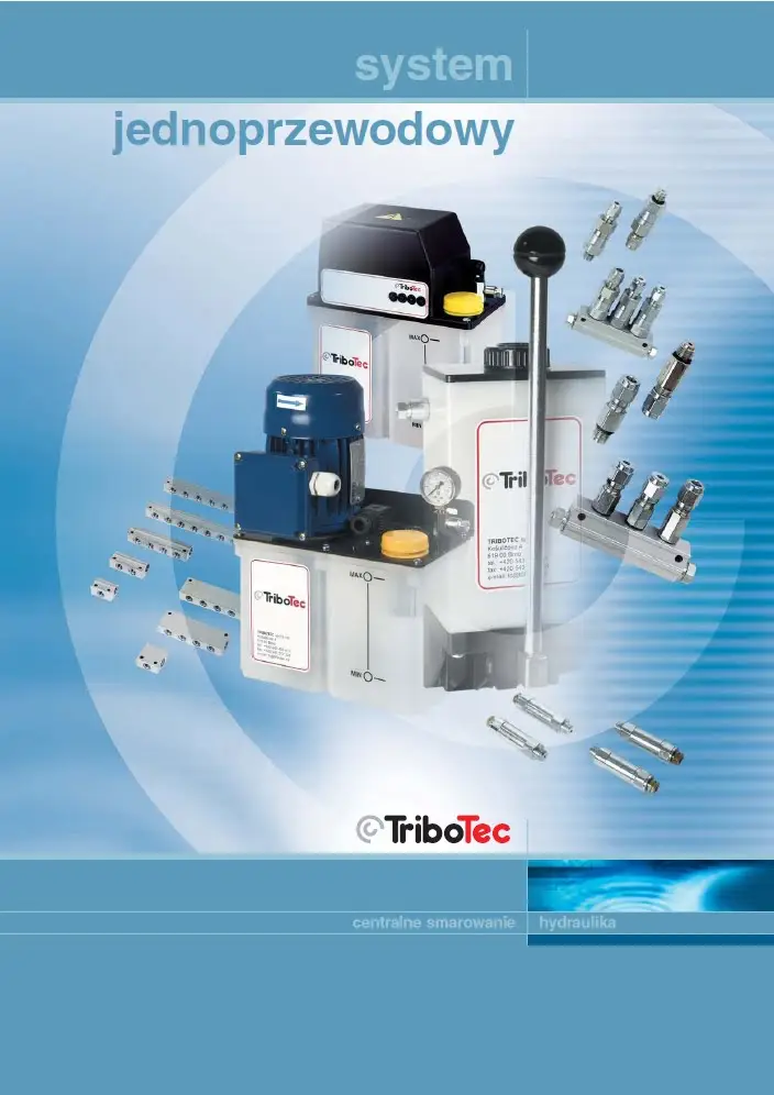 Jednoprzewodowe systemy centralnego smarowania - katalog TriboTec